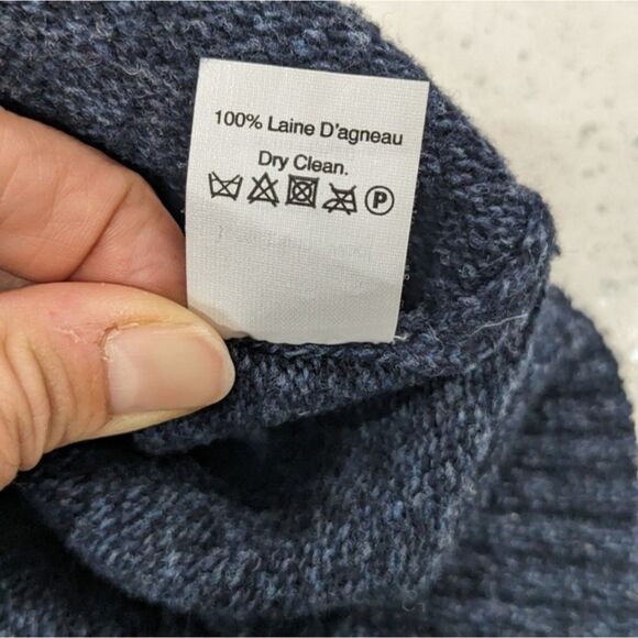 J.Crew Men's 100% Lambs Wool Blue Marled Crewneck Sweater Long Sleeve Casual XL - Picture 7 of 8